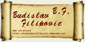 Budislav Filipović vizit kartica